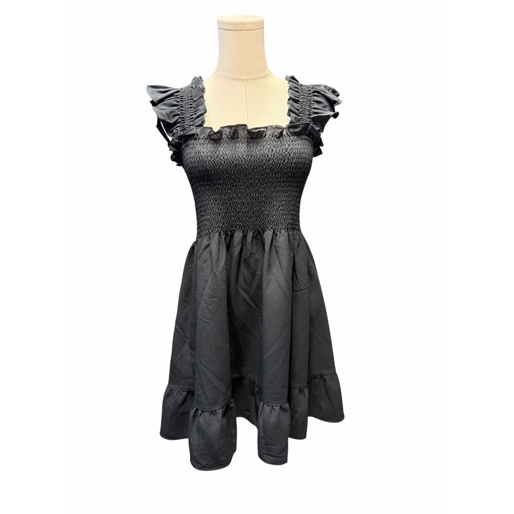 Hill House Home Elizabeth Nap Dress in Crepe Black - Picture 2 of 5